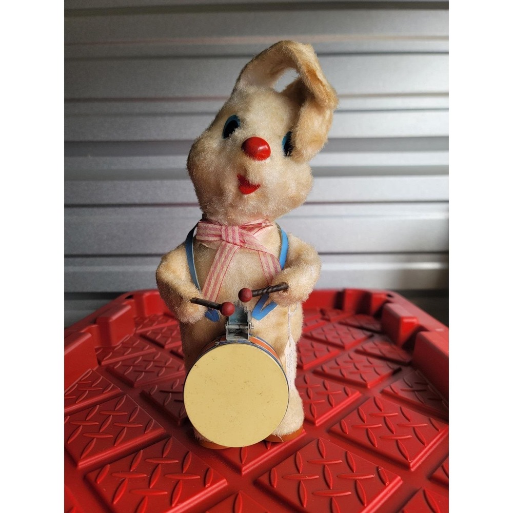 Vintage 1960s Made Japan toy Drumming Rabbit